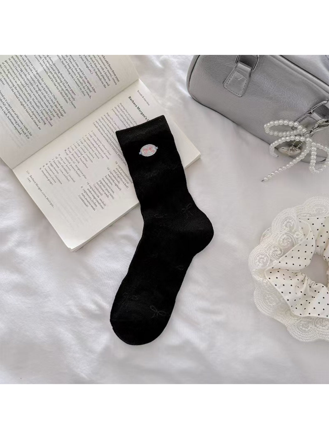 Rufia - Ribbon Motif Sheer Crew Socks product image 8