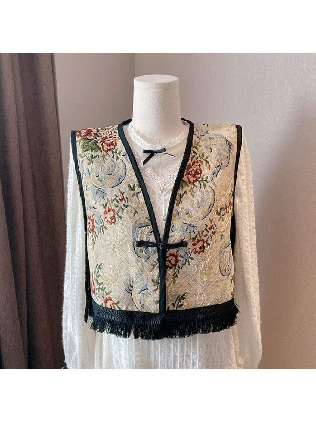 Crosa Bohemian Vest for Free-Spirited Style accessory detail view