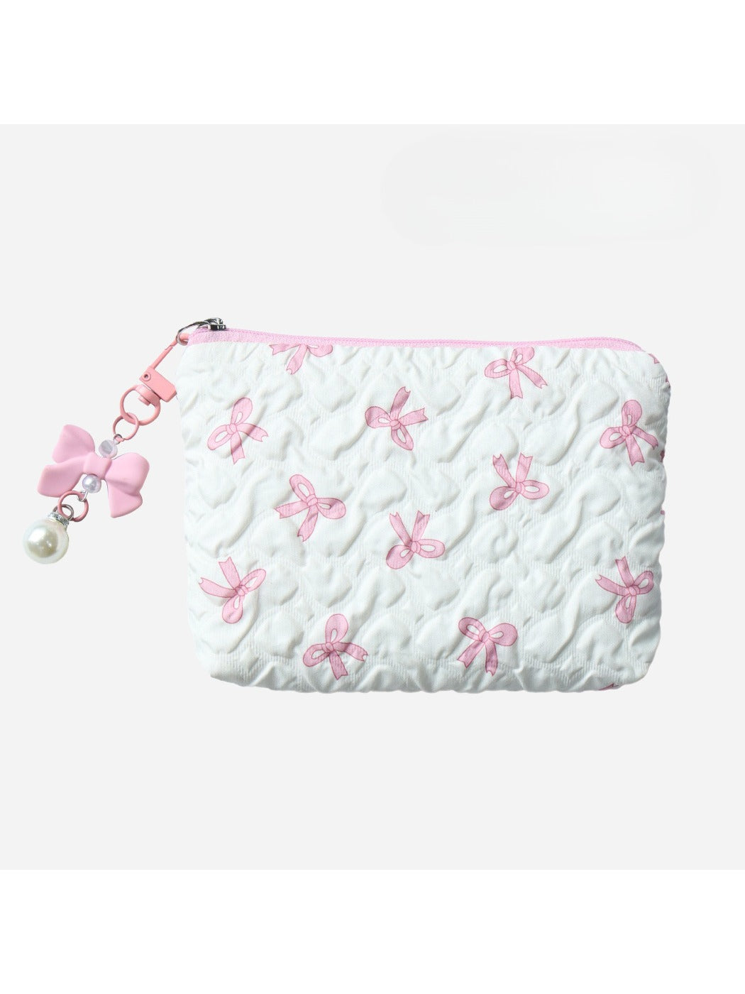 Cosbai - Bow Quilted Makeup Bag detail view 3