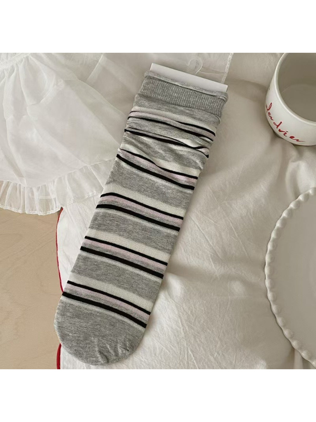 Rufia - Retro Stripe Daily Crew Socks product image 6