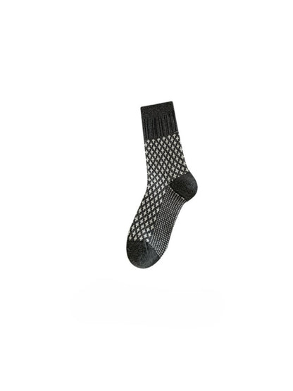 Rufia - Mixed Textured Pattern Crew Socks