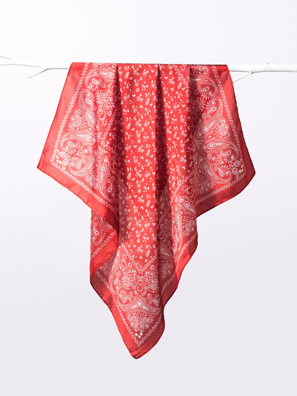 Scarvii - Paisley Print Square Scarf