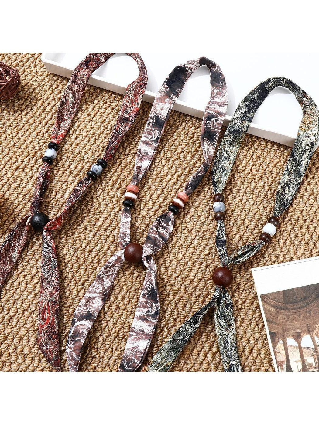 Scarvii - Printed Boho Narrow Neck Scarf