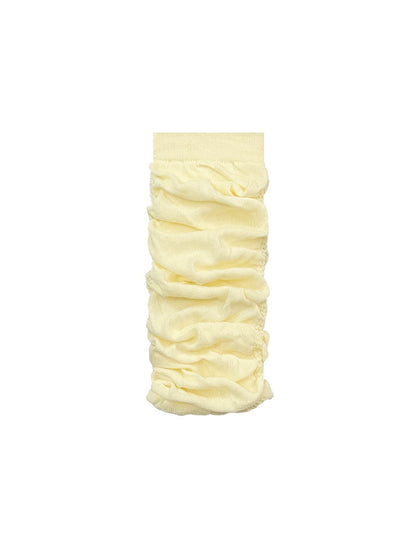 Cozyra - Solid Color Ruched Leg Warmers