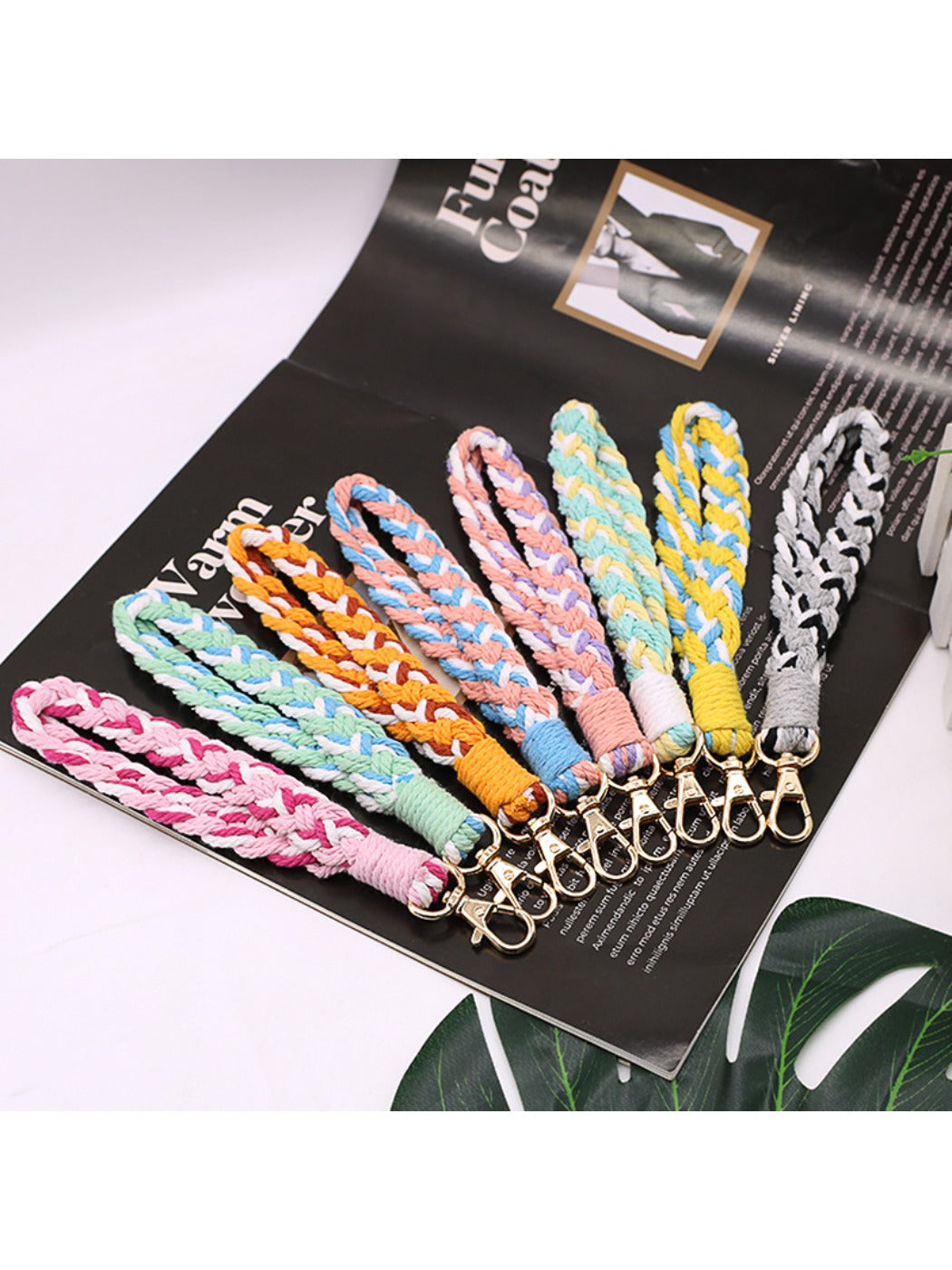 Koco Colorful Braided Keychain & Wristlet Phone Lanyard product shape