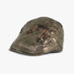Close-up of Haila vintage flat cap with gold foil detailing