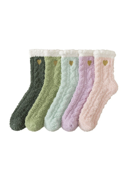 Rufia - Soft Pastel Fuzzy Lounge Socks