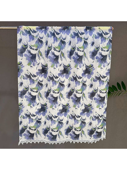 Scarvii - Light Purple Floral Summer Wrap Scarf