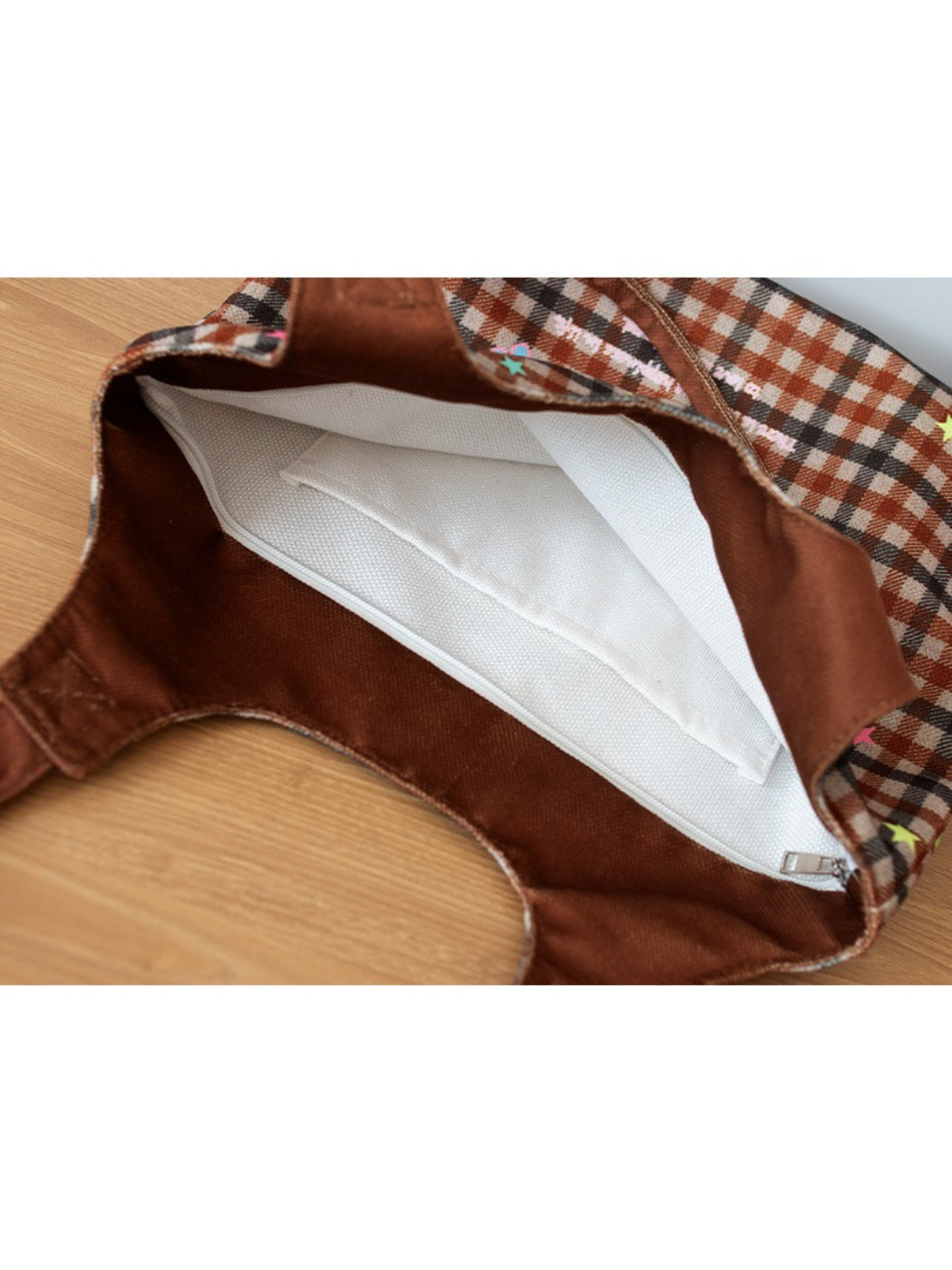 Cosbai - Plaid Puppy Friends Everyday Tote Bag