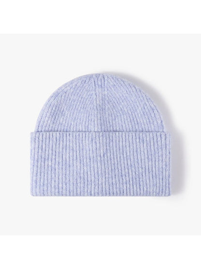 Haila - Fuzzy Ribbed Wide Cuff Knit Beanie