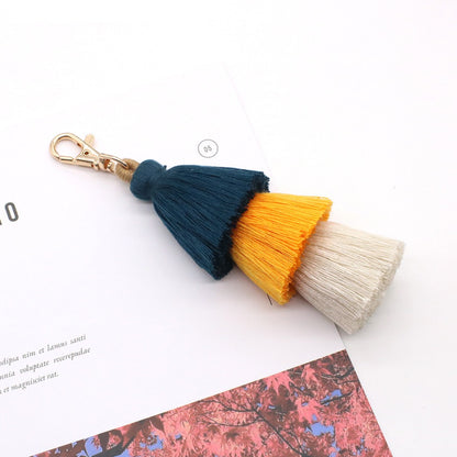 Koco Rope Tassel Keychain color options including A, B, C