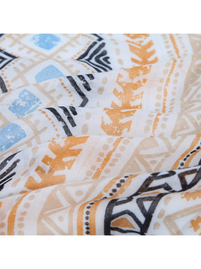 Scarvii - Aztec Geometric Print Long Scarf