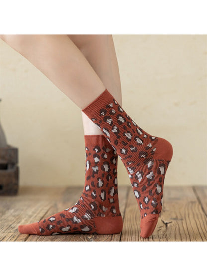Rufia – Leopard Print Crew Socks