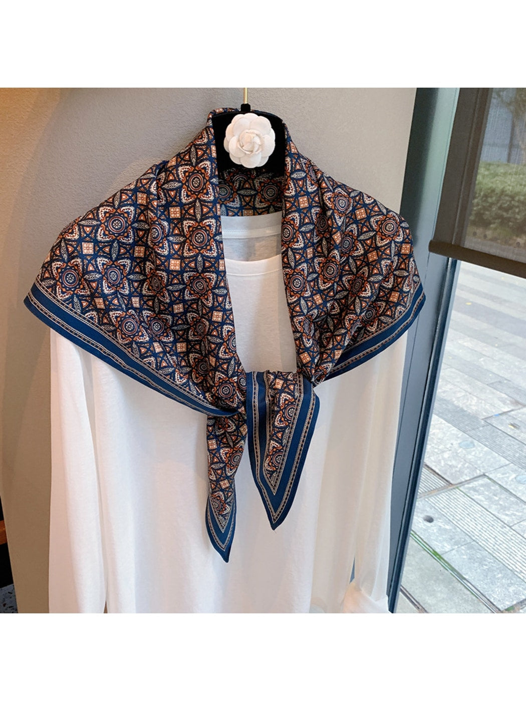 Scarvii - Mosaic Print Square Scarf