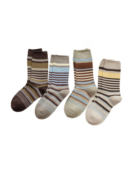 Rufia – Vintage Striped Mid-Calf Socks