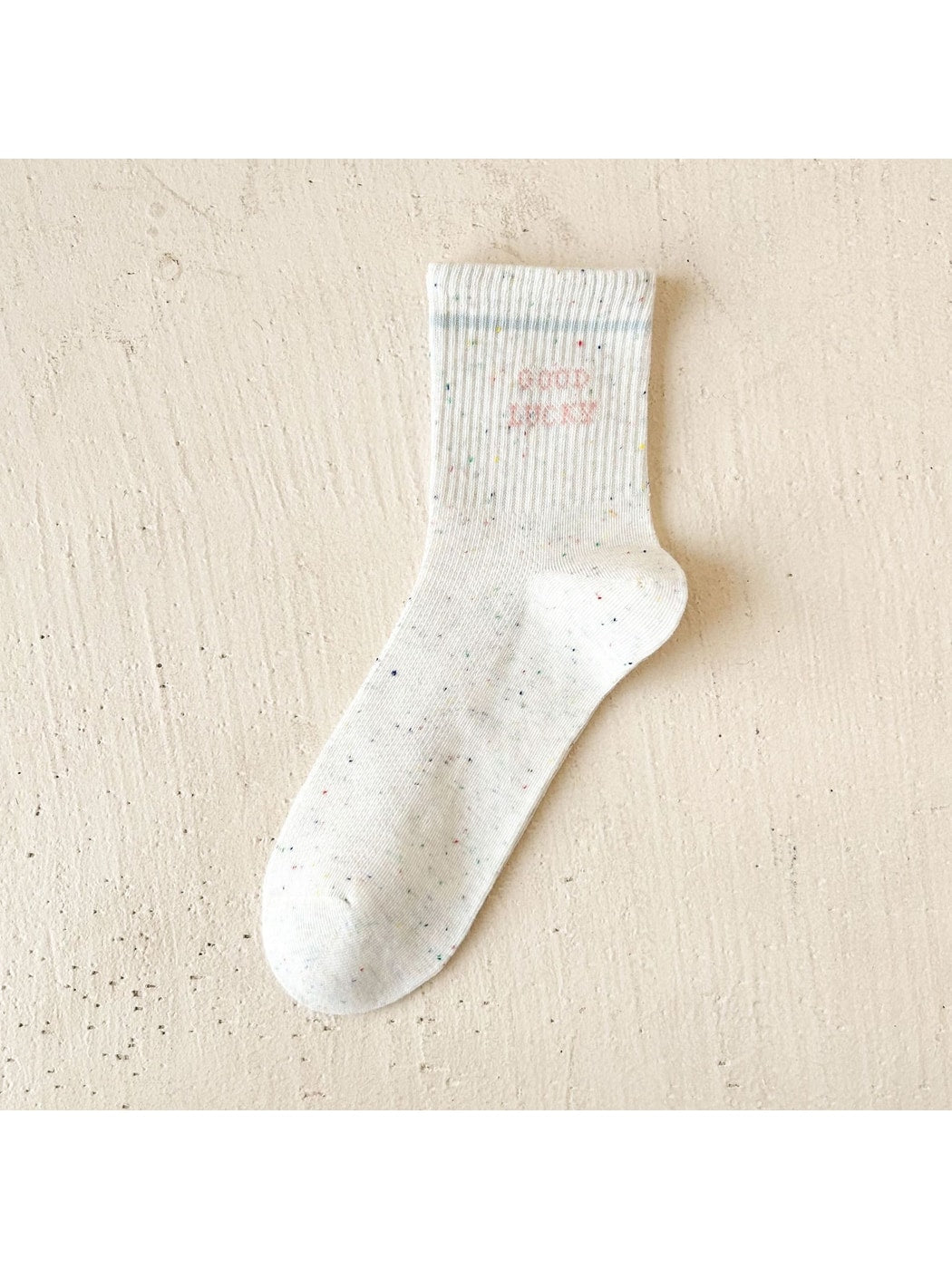 Rufia - Simple Cartoon Pattern Heathered Crew Socks