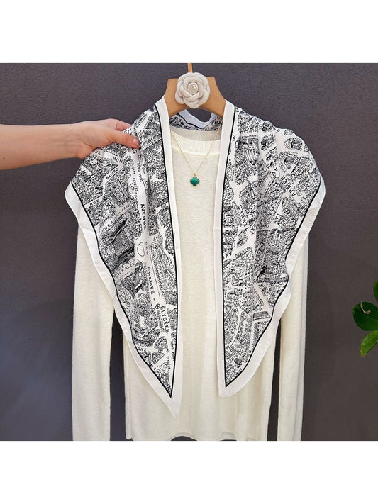 Scarvii - Minimal Retro Abstract Patterns Triangle Scarf