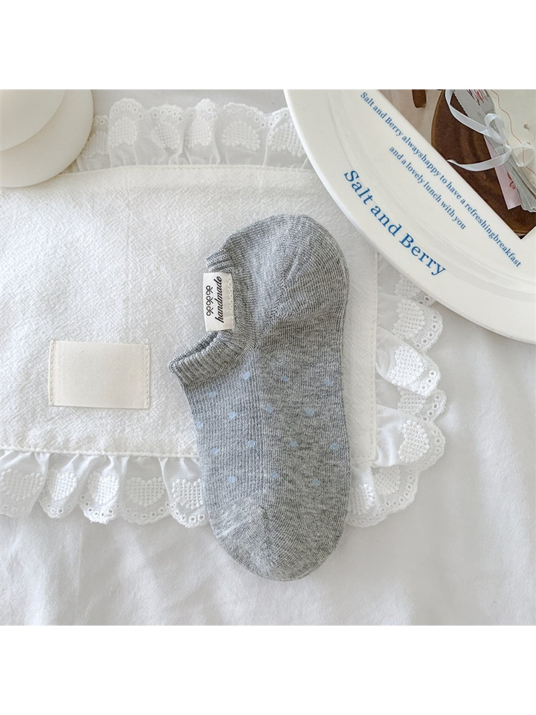 Rufia - Muted Polka Dot Low Ankle Socks