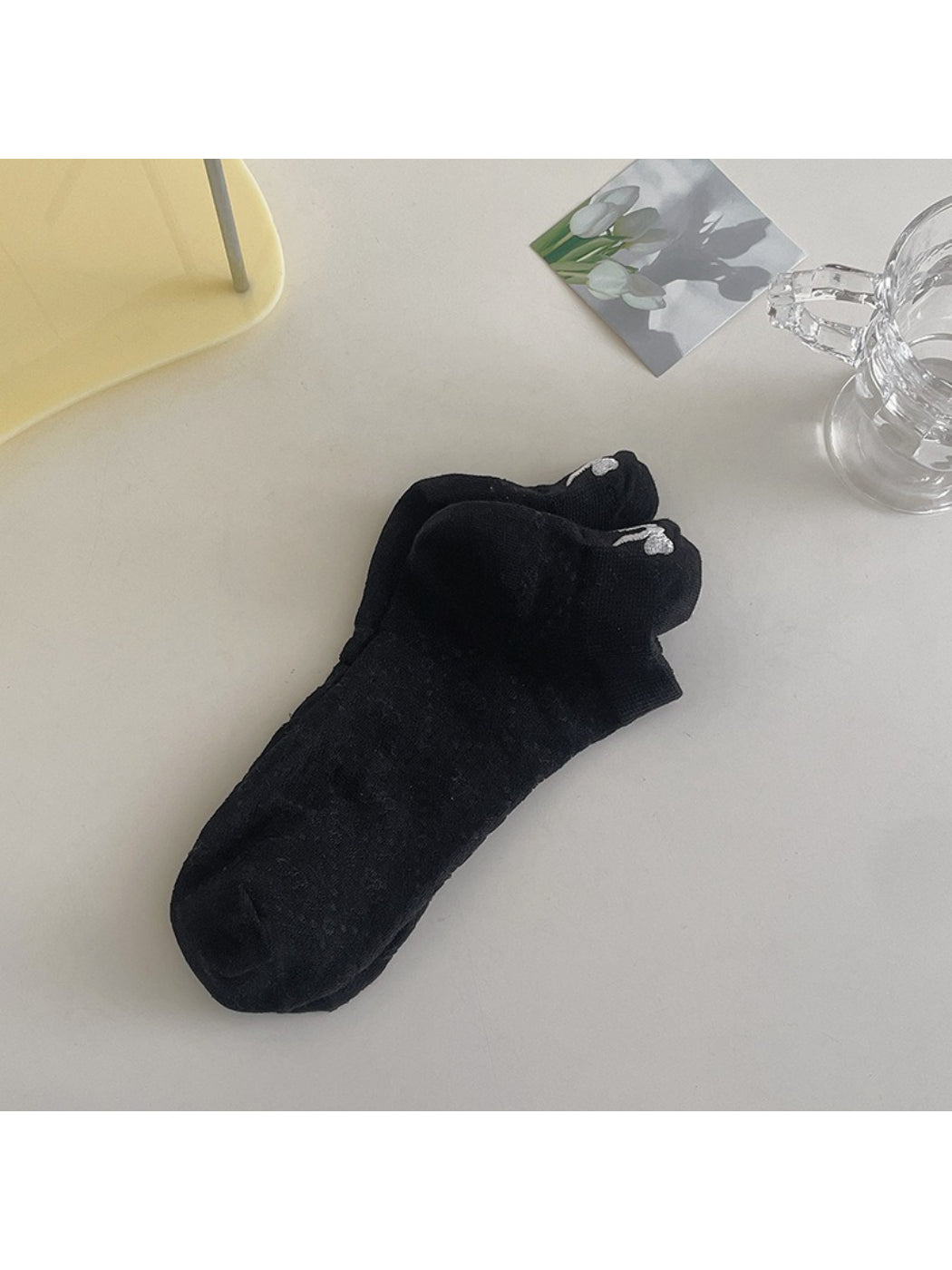 Rufia - Bow Pattern Lightweight Ankle Socks