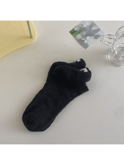 Rufia - Bow Pattern Lightweight Ankle Socks