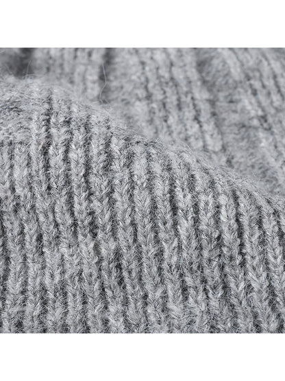 Haila - Round Crown Folded Cuff Knit Beanie