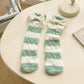 Rufia - Colorful Striped Bowknot Toweling Socks