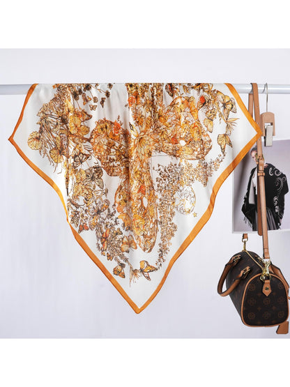 Scarvii - Butterfly Bloom Print Square Scarf