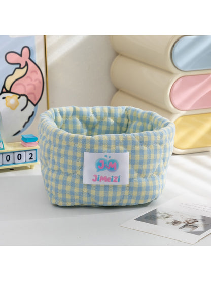 Cosbai - Modern Gingham Miscellaneous Storage Basket