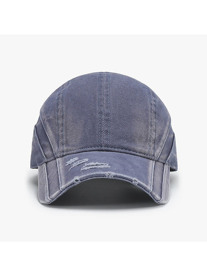 Haila - Distressed Adjustable Curved Brim Baseball Cap