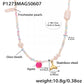 Bauai - Colorful Flat Bead Pendant Necklace - Elegant & Charming
