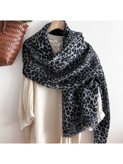 Scarvii - Leopard Print Long Scarf