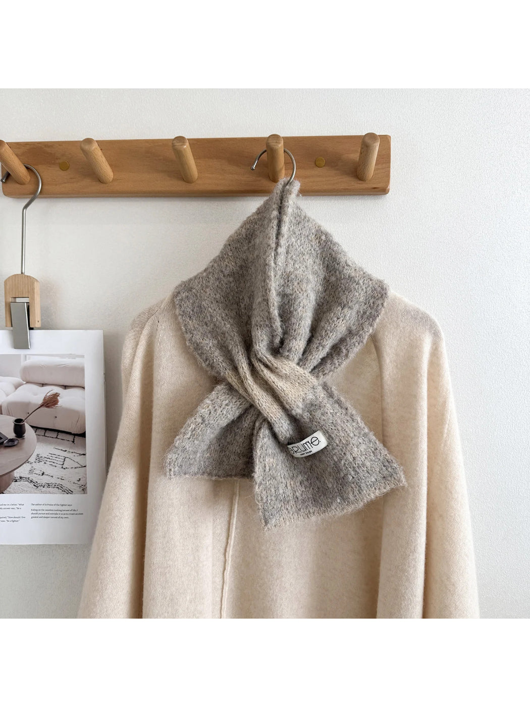 Scarvii - Fuzzy Knit Striped Scarf