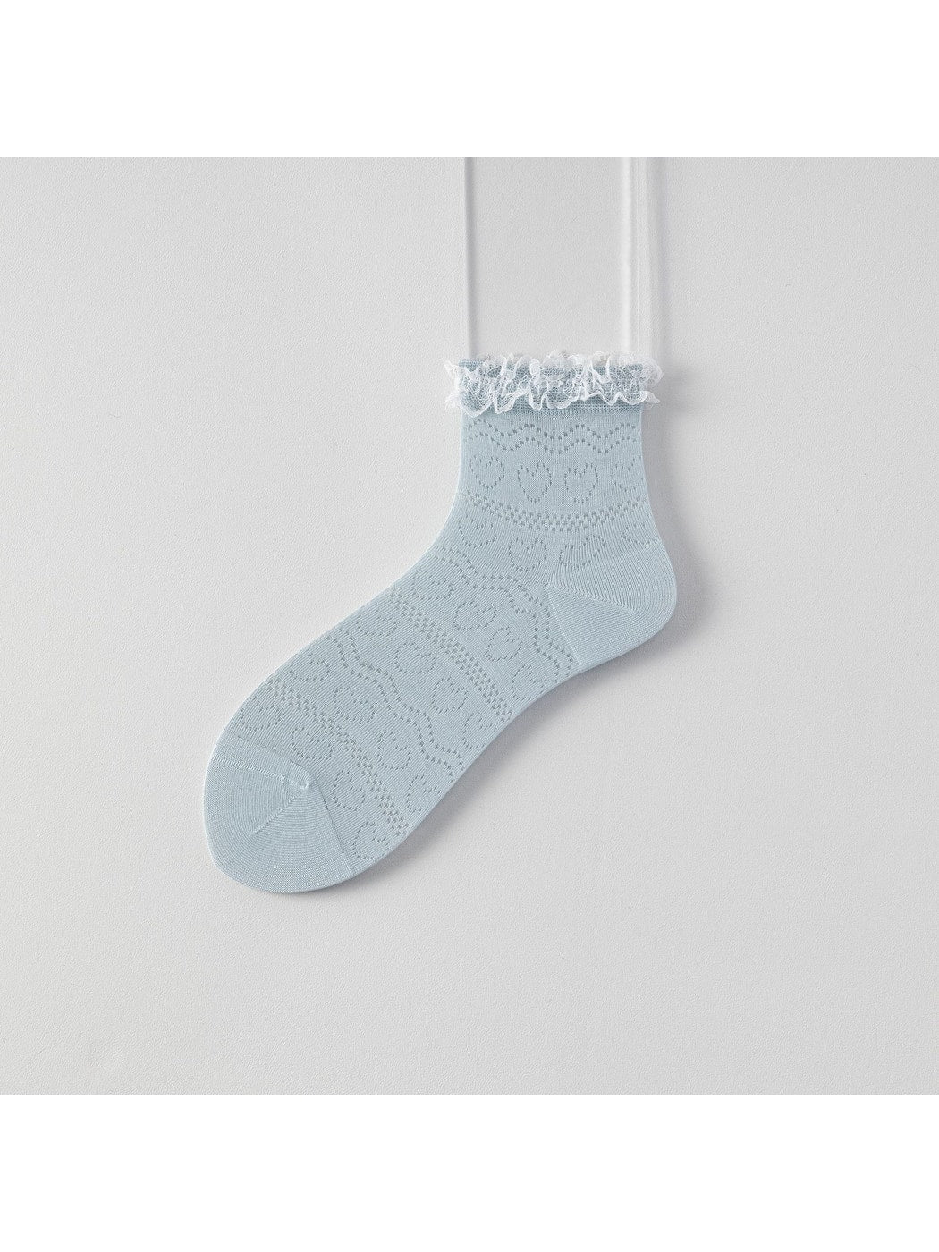 Rufia - Sweet Ruffle Trim Bow Detail Ankle Socks