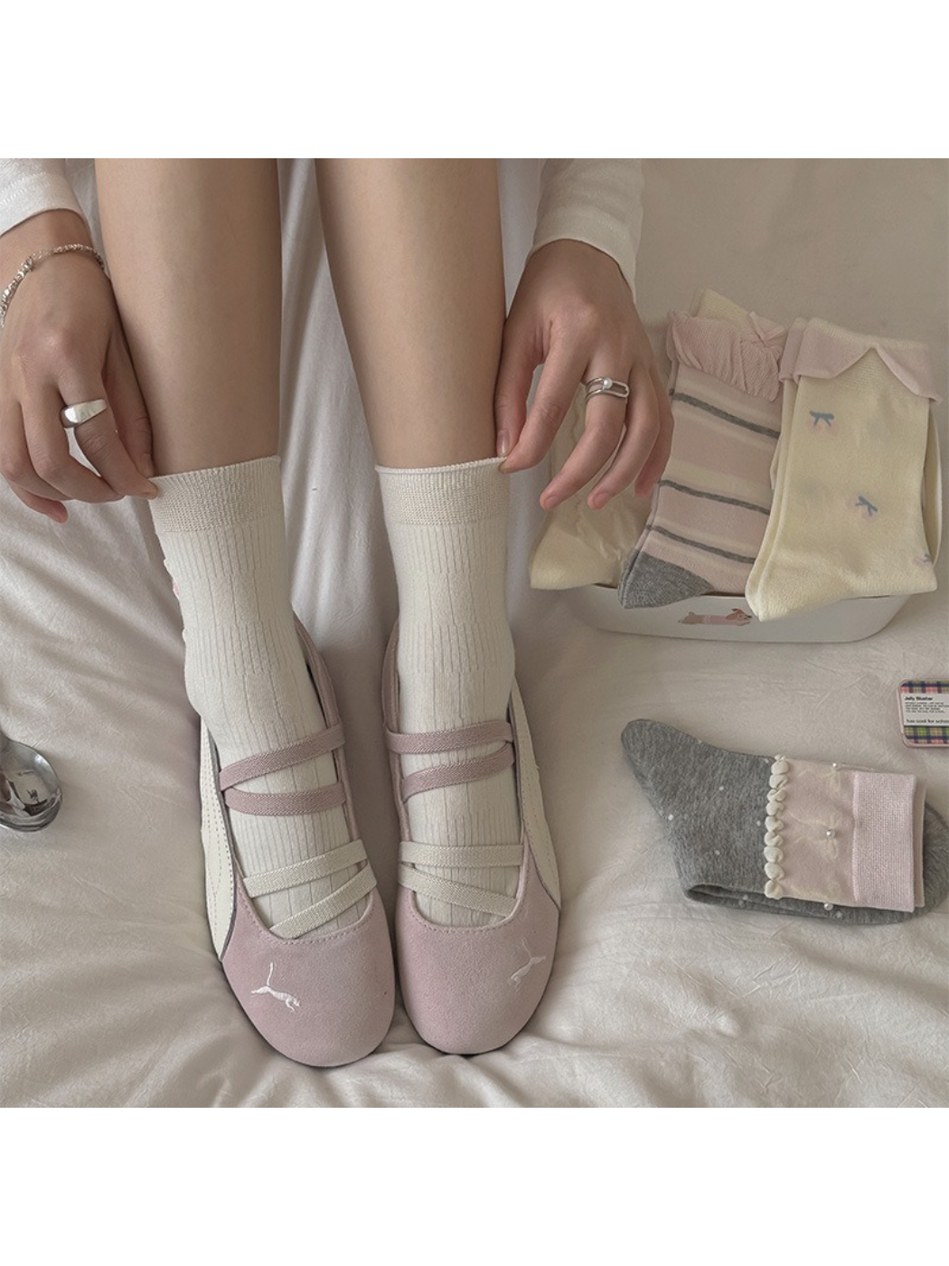 Rufia - Sweet Pattern Design Crew Socks