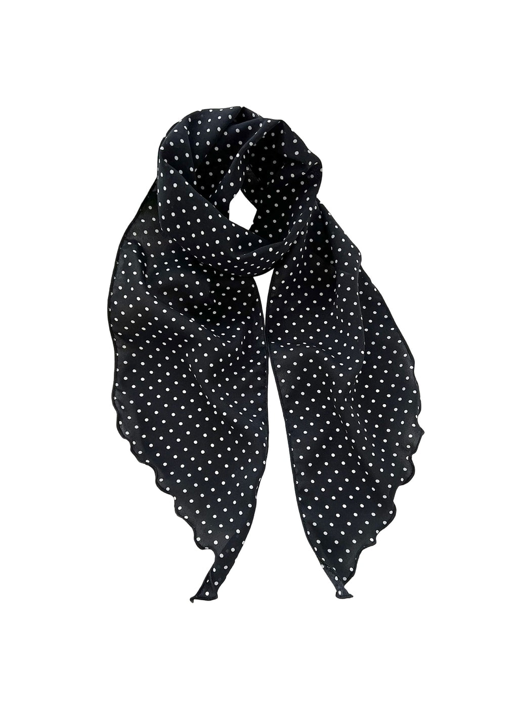 Scarvii - Romantic Floral Printed Ruffled Trim Scarf