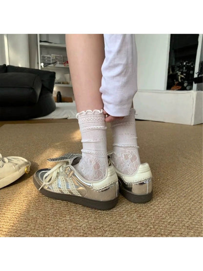 Rufia - Hollow Lace Pattern Socks