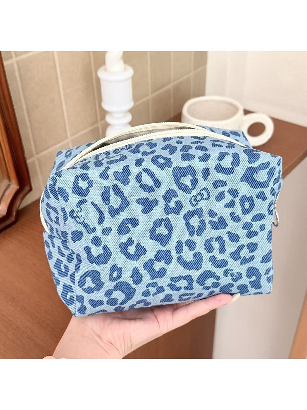 Cosbai - Leopard Print Travel Toiletry Storage Bag