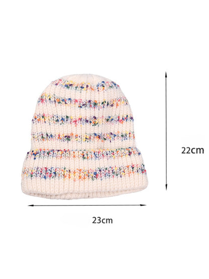 Haila - Sweet Style Round Top Ribbed Knit Beanie