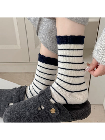 Rufia - Classic Striped Crew Socks