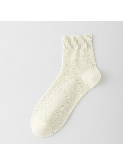 Rufia - Ribbed Cuff Fresh Openwork Socks