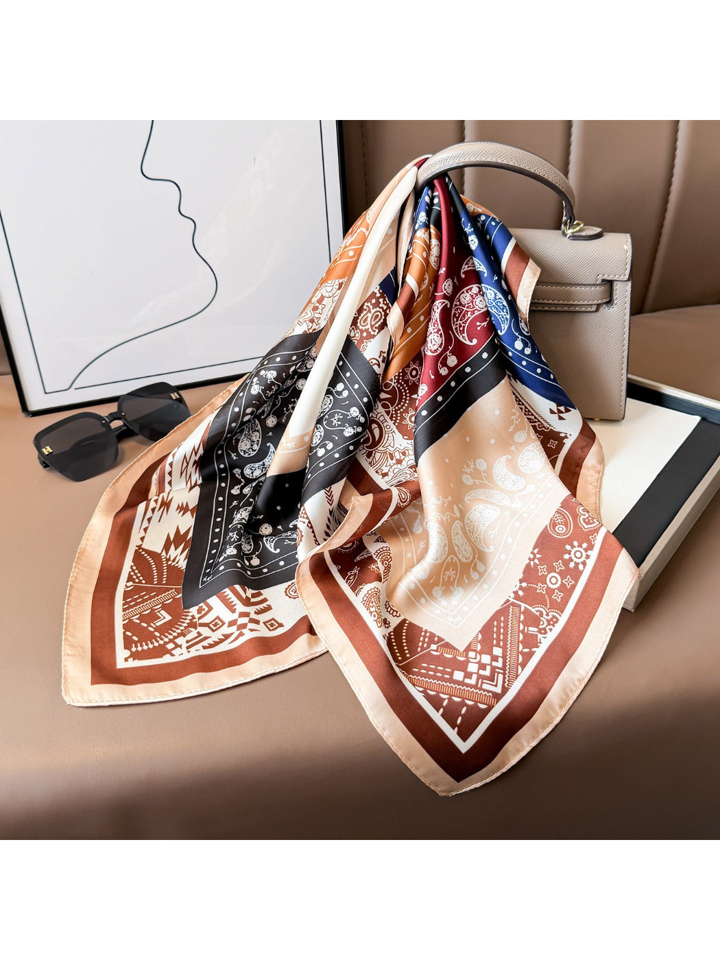 Scarvii Paisley Patchwork Square Scarf