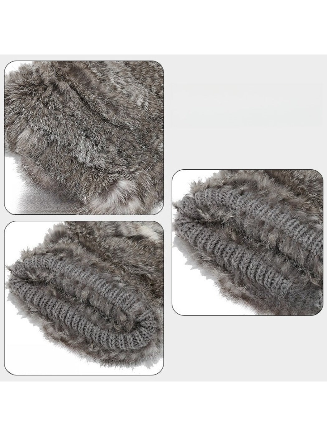 Haila - Soft Plush Full Head Coverage Knitted Bucket Hat