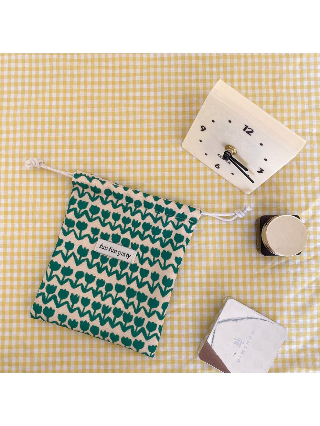 Cosbai - Corduroy Drawstring Pouch & Storage Bag