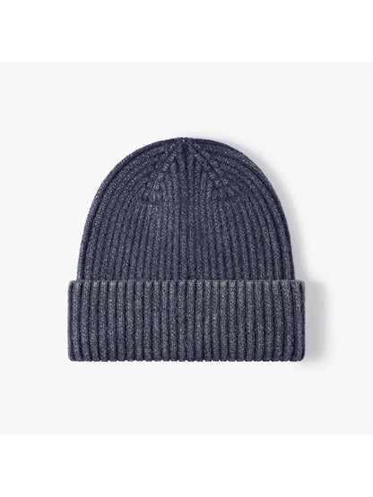 Haila - Heathered Ribbed Cuffed Knit Beanie