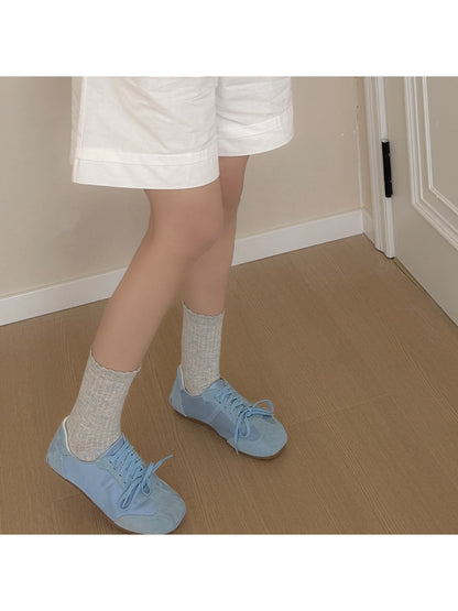 Rufia - Bow and Stripes Pattern Casual Crew Socks