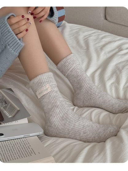 Rufia - Ribbed Knit Crew Socks