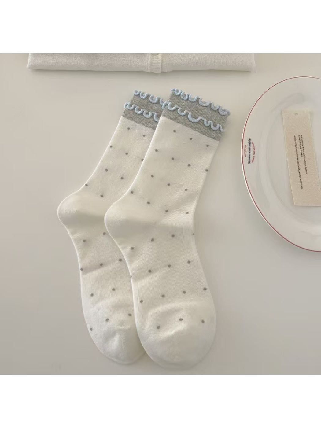Rufia - Polka Dot Scallop Edge Crew Socks product image 3