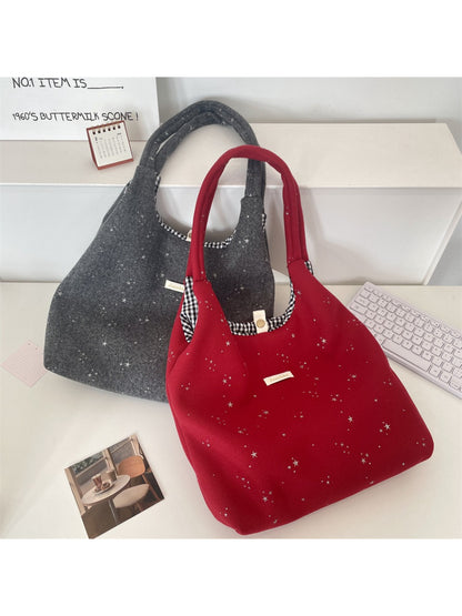 Cosbai - Star Print Casual Shoulder Bag