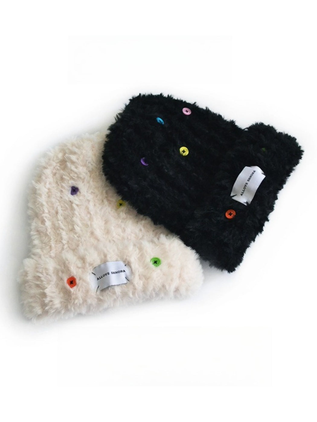Haila - Colorful Button Knitted Earflap Beanie