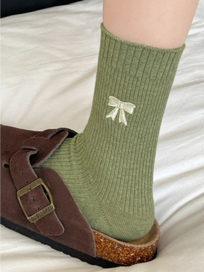 Rufia - Cute Winter Socks with Cartoon Bow Patterns
